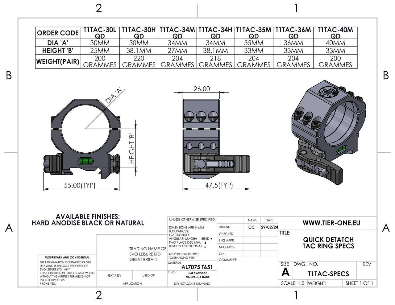 QD Tactical Rings